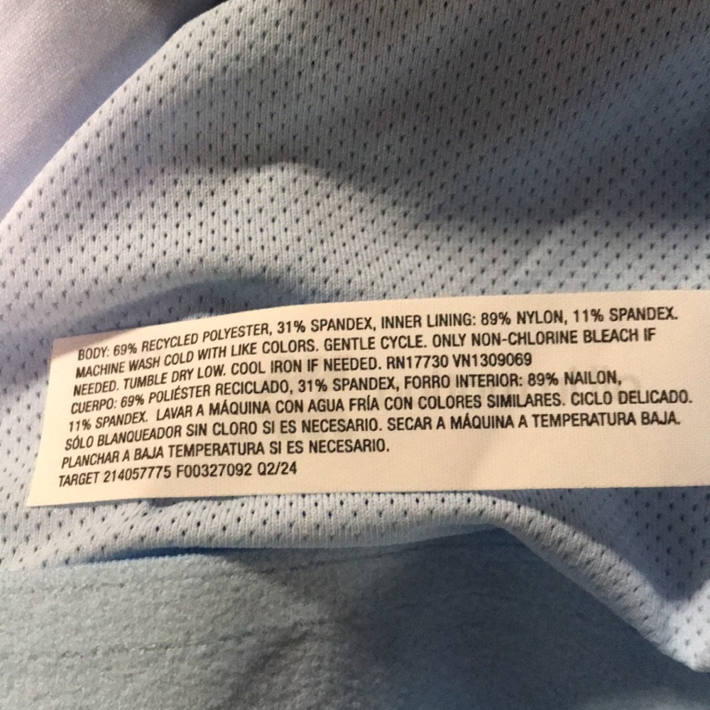 All In Motion π Light Blue Women's Light Support Sport Active Bra | NWT - Picture 4 of 6